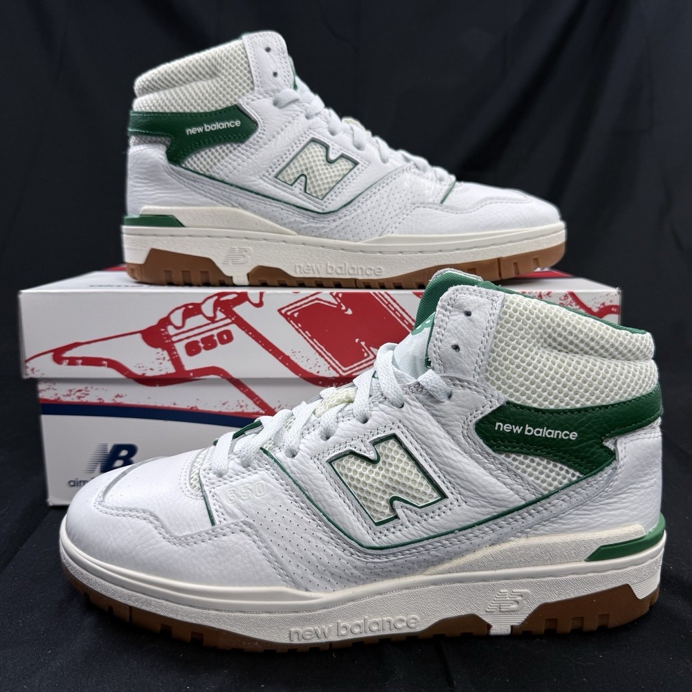 Size 8.5 New Balance Aimé Leon Dore 650R "White Pine Green" BB650RG1 Mens Shoes